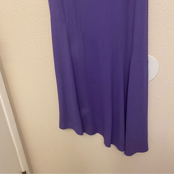 EILEEN FISHER 100% Silk Georgette maxi sleeveless Dress purple oversized S - Picture 6 of 14